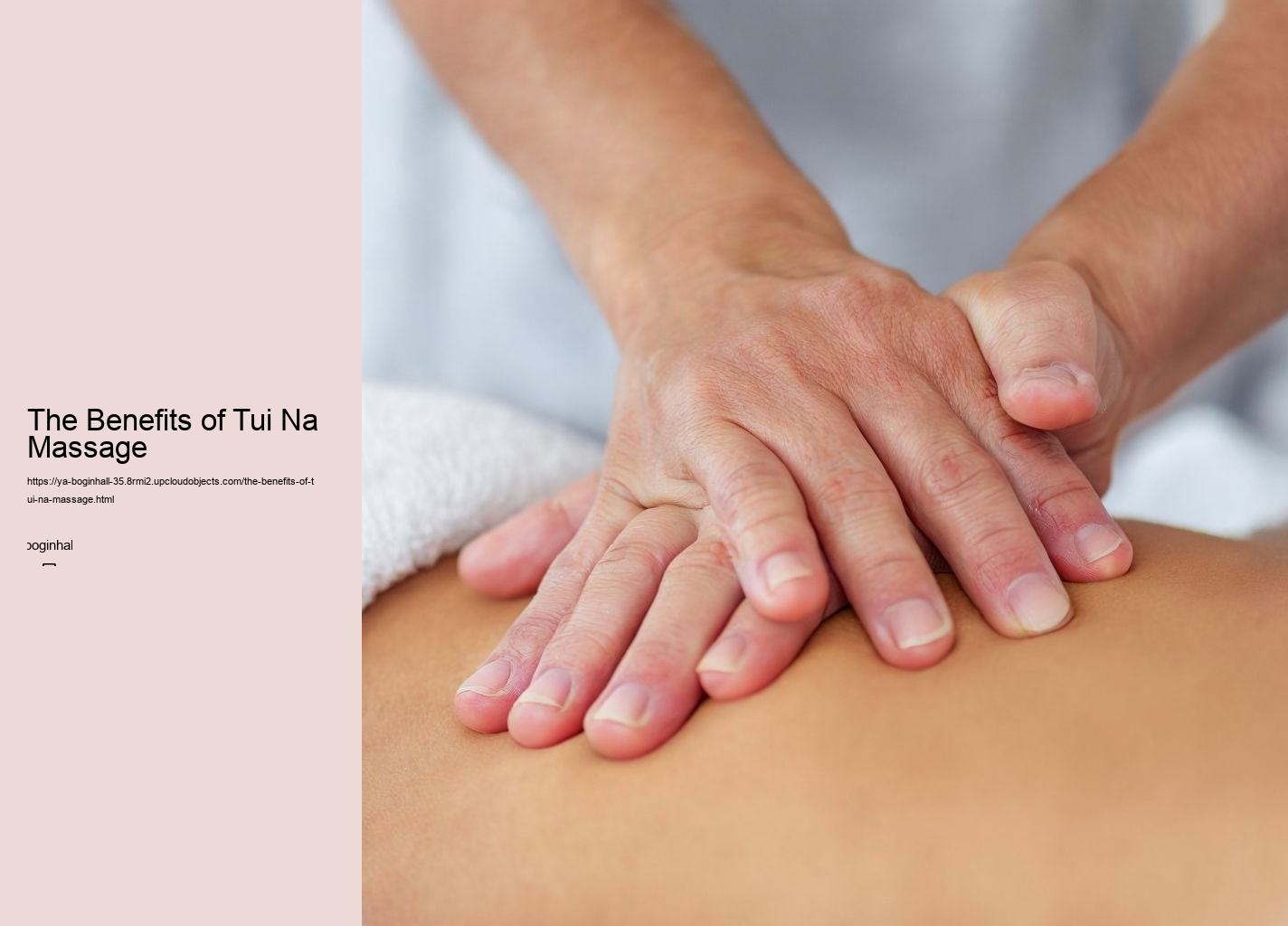 The Benefits of Tui Na Massage